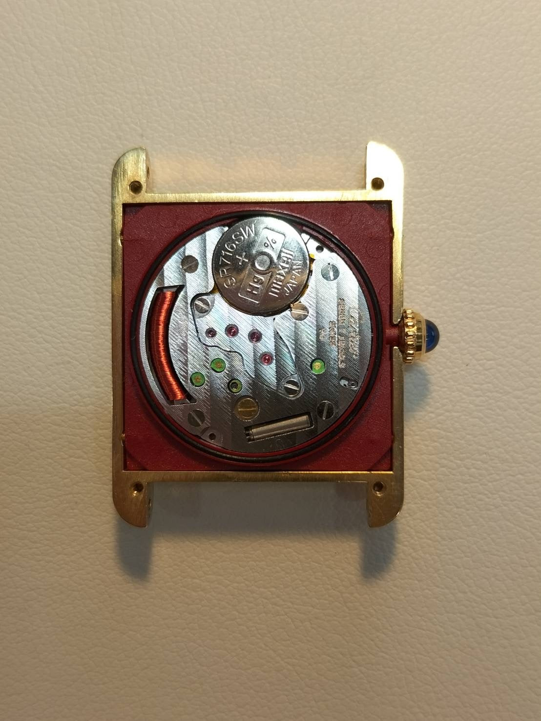 カルティエ マストタンク LM 590005 クォーツ Cal.90 SV925 革 純正尾錠（GP）アイボリーローマン文字盤（SWISS表記）オーバーホール済み