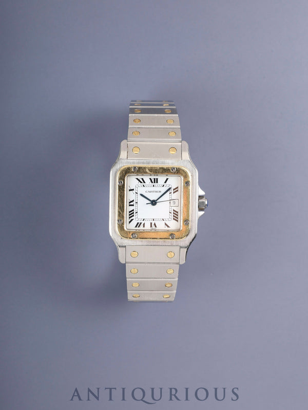 カルティエ サントス カレ LM 81036288 / 2961 自動巻き Cal.077（ETA2671）SS/YG SS/YG ホワイトローマン文字盤 オーバーホール済み