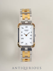 Hermès Cloajour 54 10 75 Quartz Cal.976.001 SS/GP SS/GP White Dial Overhauled