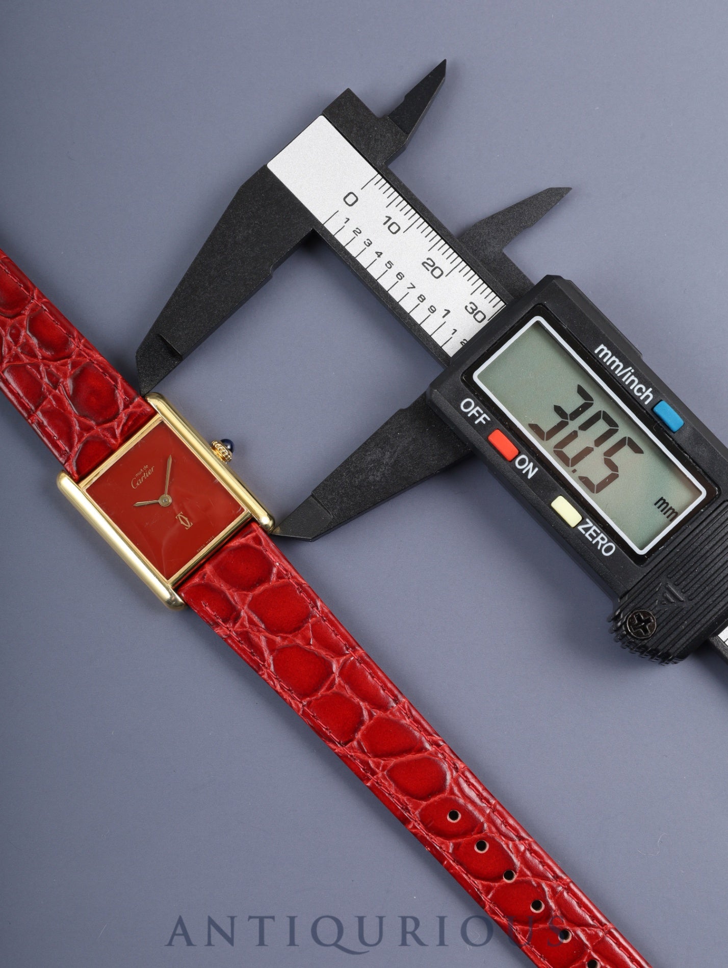 カルティエ マストタンク LM 手巻き SV925 革 純正尾錠（GP） コーラル文字盤 カルティエブティックにてコンプリートサービス（フルメンテナンス）済み 新品仕上げ済み