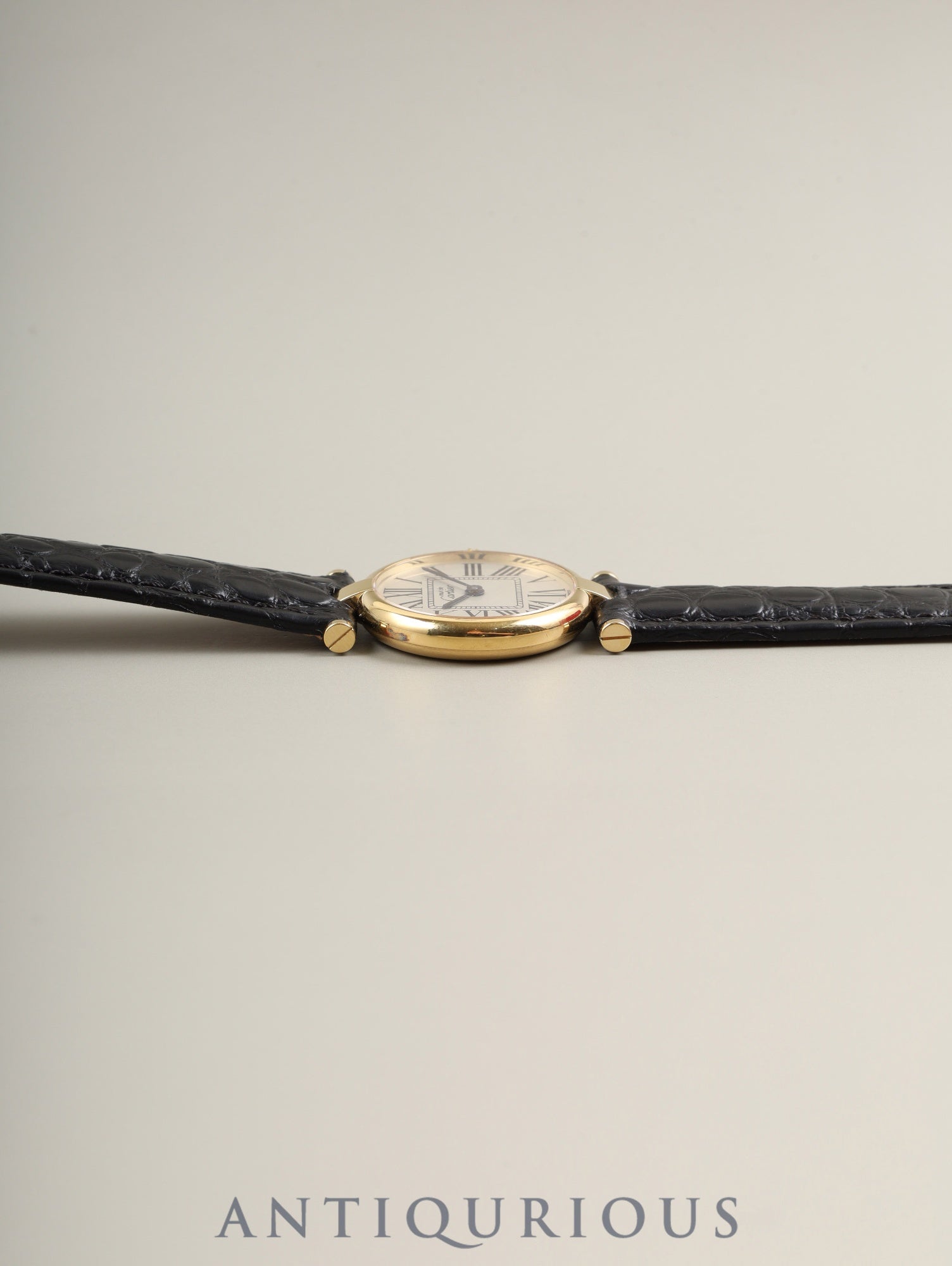 カルティエ マスト ヴァンドーム VLC SM W1005354 / 590004 クォーツ Cal.90 SV925 革 純正Dバックル（GP） オパラン文字盤 箱 オーバーホール済み