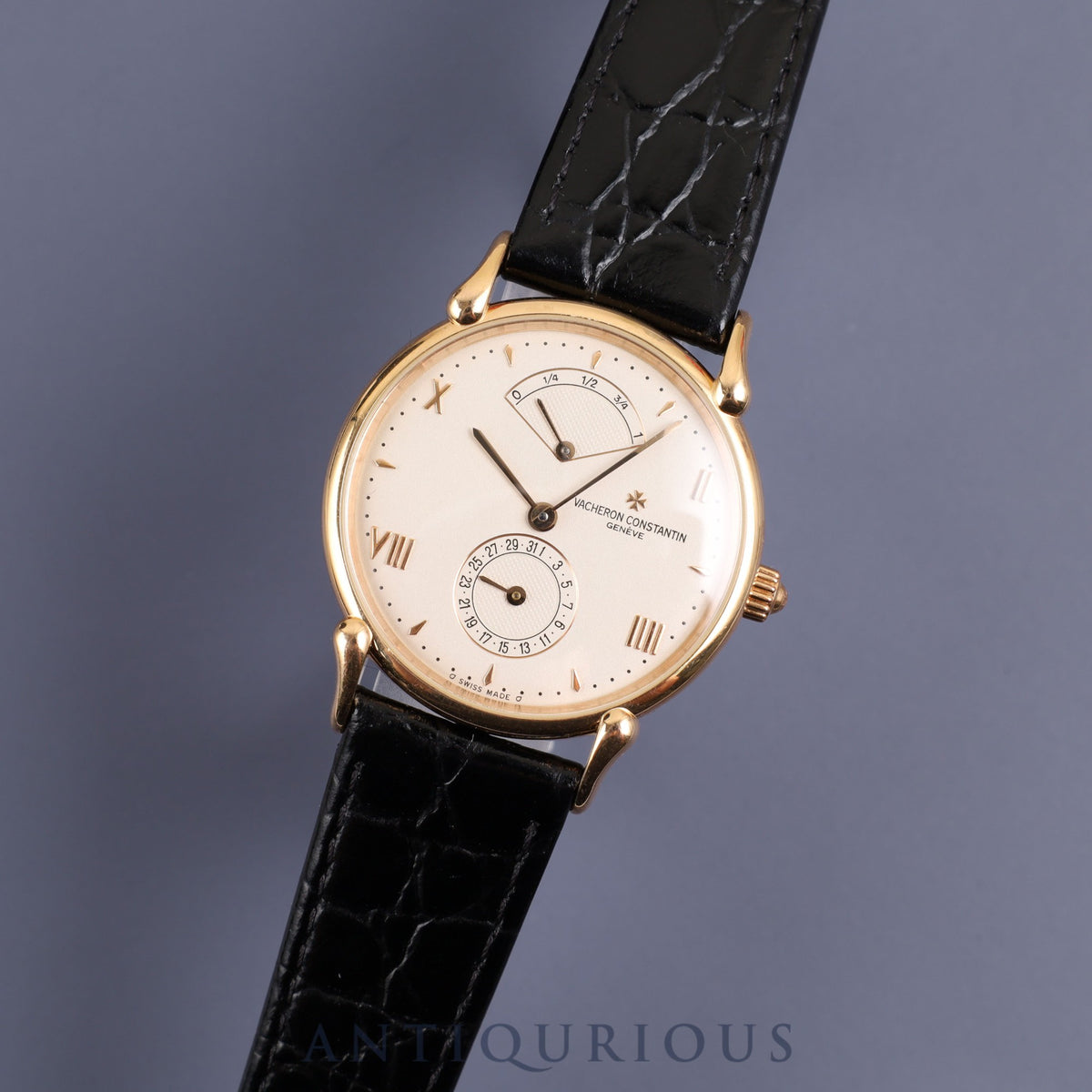 Vacheron Constantin Tour de Ile 48100/000R-3 Automatic Caliber 1190 750PG Leather Strap with Genuine Buckle (750PG) Ivory Dial Overhauled