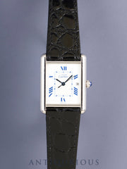 Cartier Must Tank GM (XL) W1014154 /2414 Quartz Cal.687 SV925 Leather Genuine Pin Buckle (SS) White Dial with Exploded Roman Numerals (SWISS MADE) Overhauled