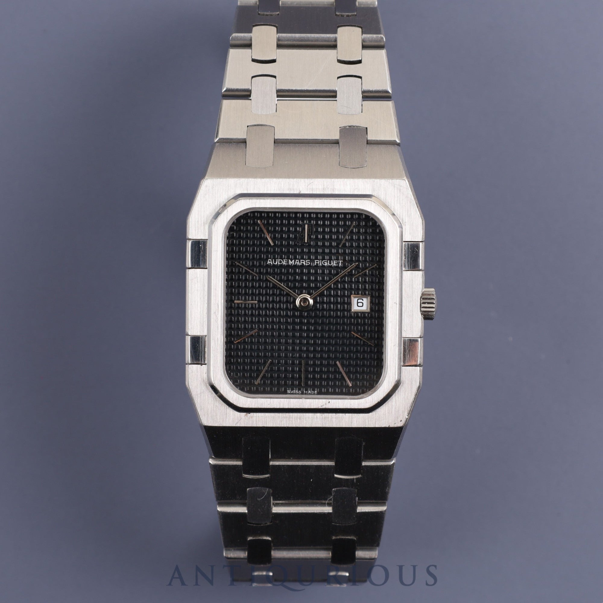 AUDEMARS PIGUET ROYAL OAK SQUARE QZ Ref.56049ST Cal.2711 SS SS Black Dial Overhauled