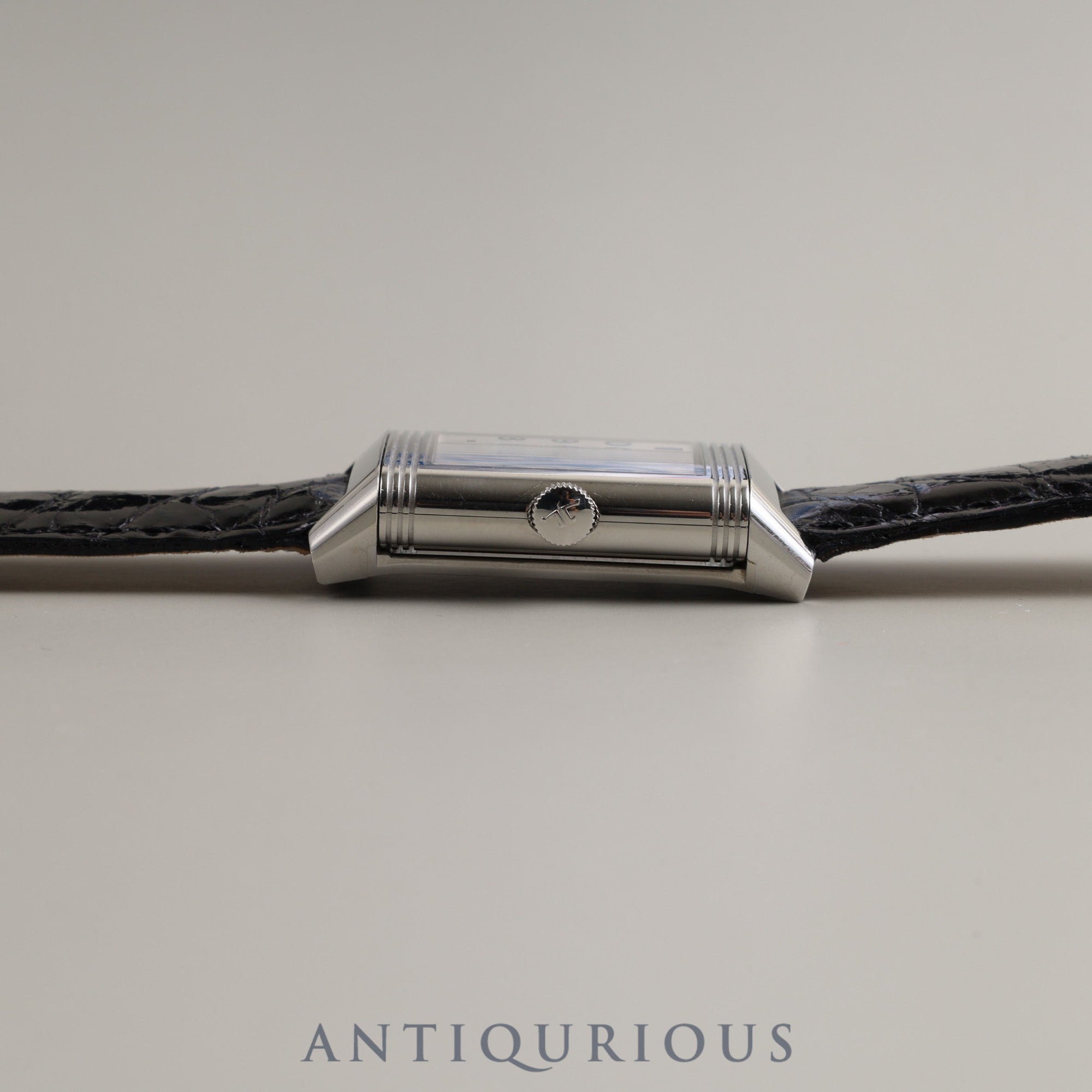 JAEGER LECOULTRE REVERSO CLASSIC MEDIUM Q2538120 (212.8.S5) Automatic Cal.965 SS Leather Genuine Buckle (SS) Silver Dial