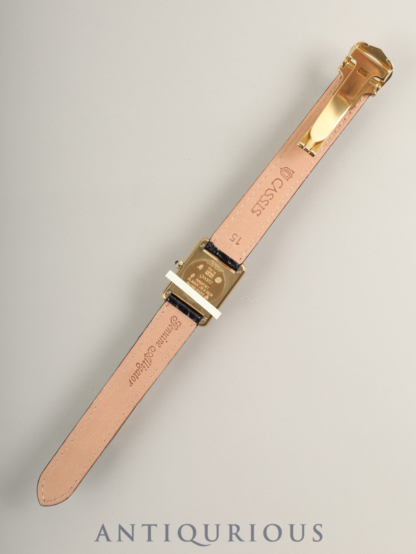 カルティエ マストタンク SM 366001 クォーツ Cal.66 SV925 革 純正Dバックル（GP） アイボリーローマン文字盤 オーバーホール済み