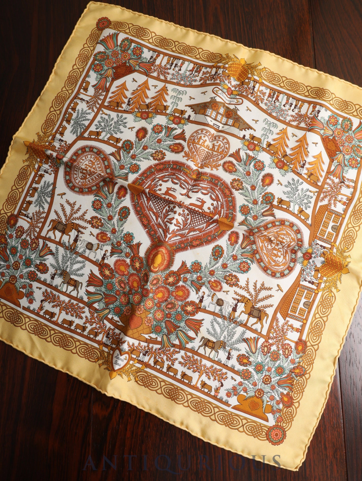 Hermès Scarf Carre 45 Decoupages Silk 100%