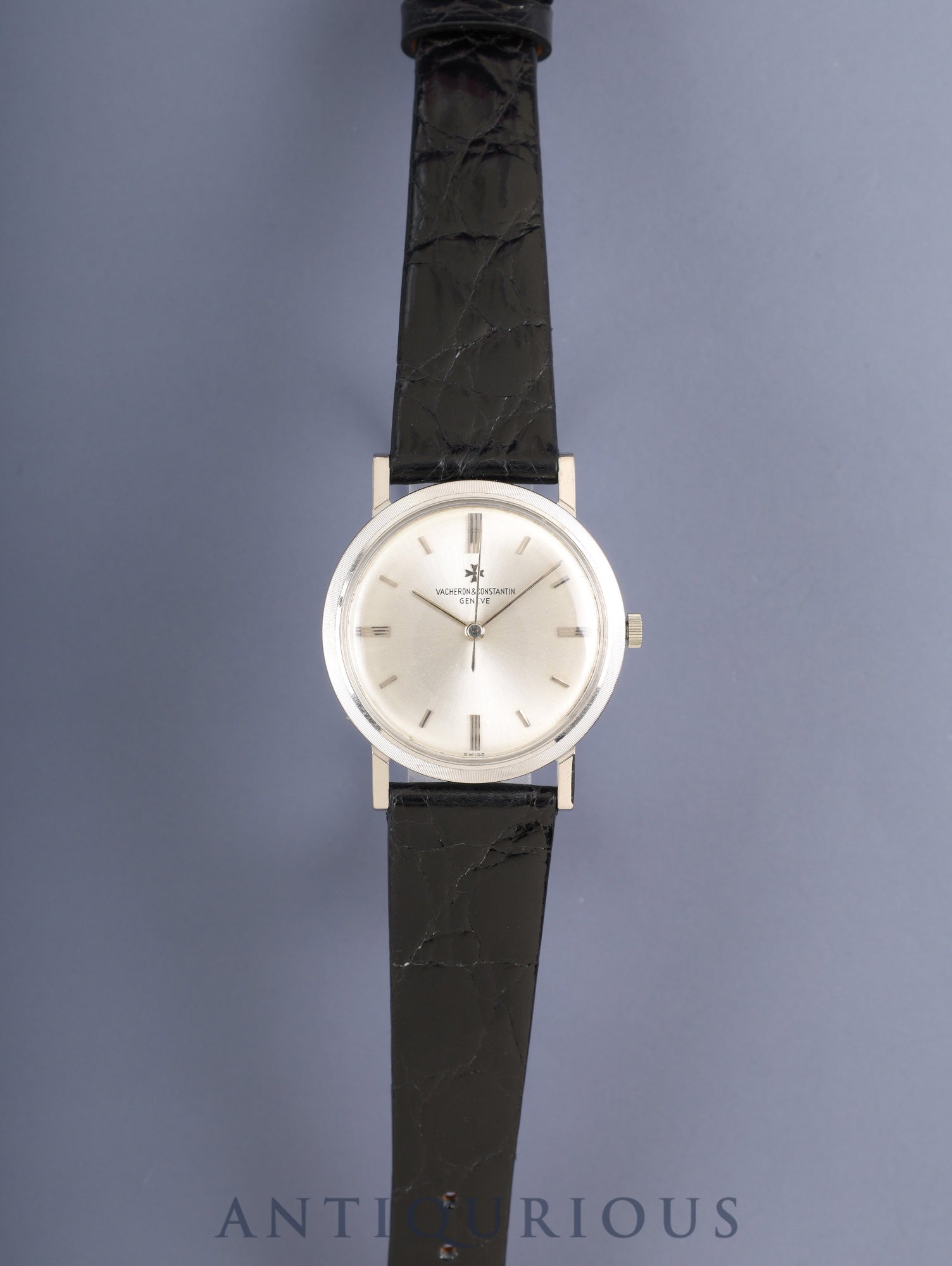 ヴァシュロン・コンスタンタン ラウンド センターセコンド 6406 自動巻き Cal.K1002 750WG 革 社外ピンバックル（SS）ホワイト文字盤 オーバーホール済み