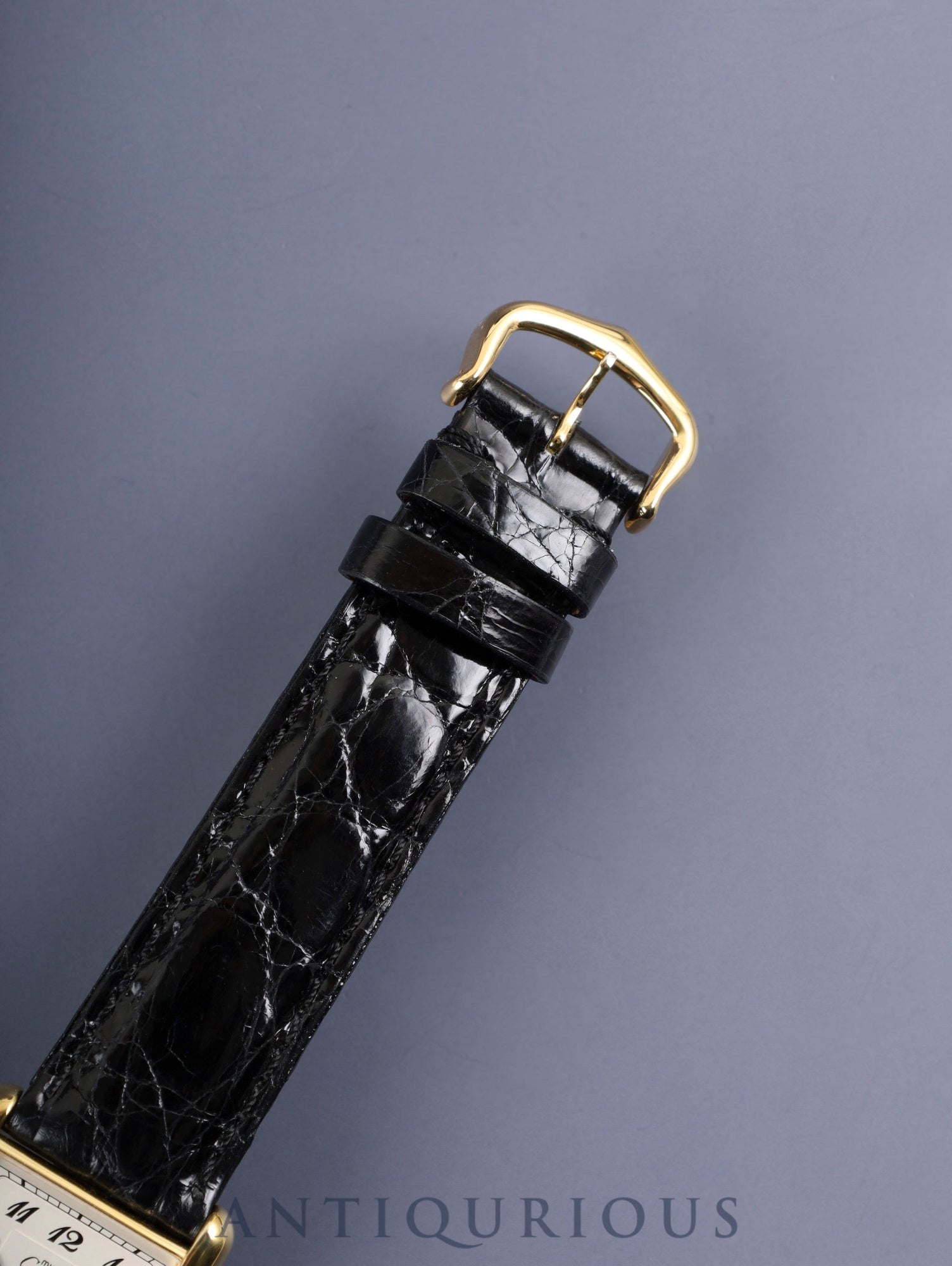 カルティエ マストタンク LM 590005 クォーツ Cal.90 SV925 革 純正Dバックル（GP）アラビア文字盤 オーバーホール済み 新品仕上げ済み