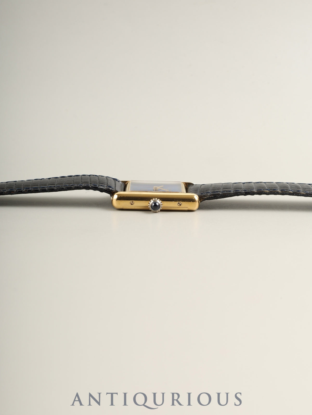 カルティエ マストタンク SM 3 手巻き Cal.78-1 SV925 革 純正ピンバックル（GP）ラピスラズリ文字盤（SWISS表記）オーバーホール済み