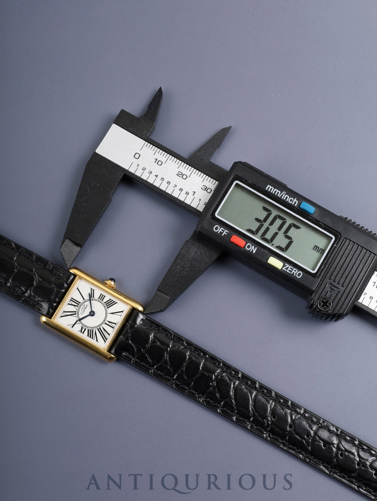 Cartier Must Tank LM 590005 Quartz SV925 Leather Original Pin Buckle (GP) Opaline Dial (SWISS MADE) Polished, Complete Service at Cartier Boutique