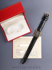 Cartier Must Tank LM 6 81006 Quartz Cal. 81 SV925 Leather Strap Genuine Pin Buckle (GP) Grey Roman Dial (SWISS) Box Warranty (1984) Overhauled Polished