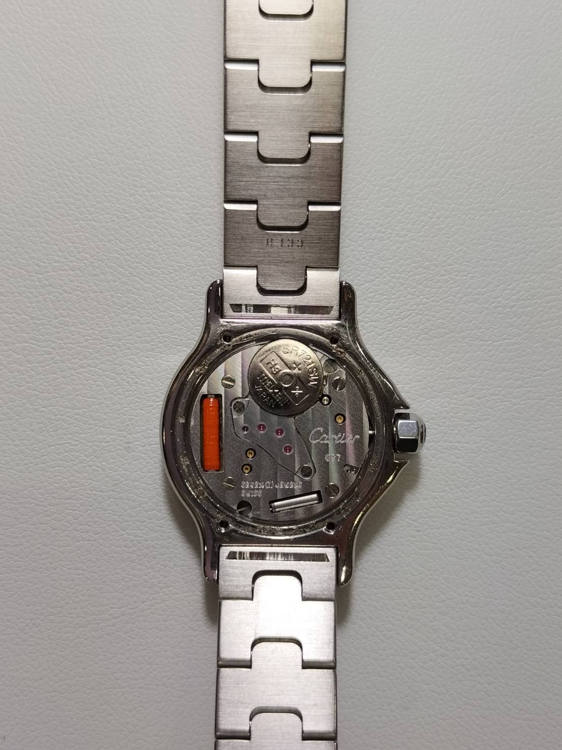 カルティエ サントス オクタゴン SM W2001683/187903 クォーツ Cal.687 SS/YG SS/YG アイボリーローマン文字盤（SWISS表記）箱 冊子 保証書（1992年 / 個人名記載あり） オーバーホール済み
