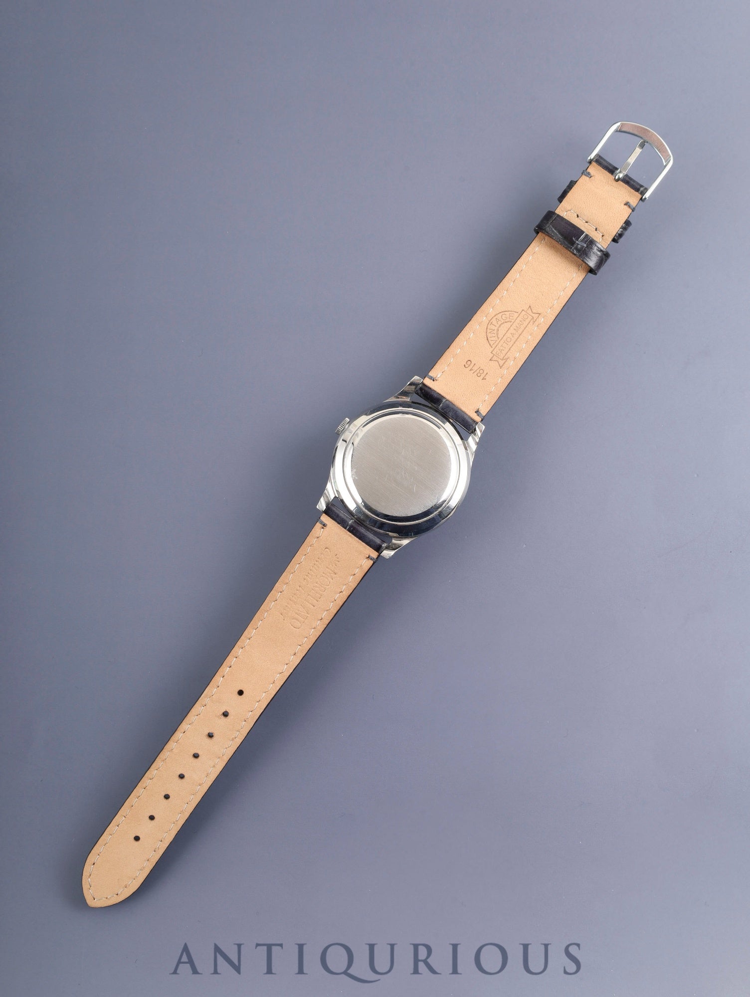 IWC オールドインター ラウンド 自動巻き Cal.C.853 SS 革 社外尾錠（SS）シルバー文字盤 オーバーホール済み アイダブリュシー