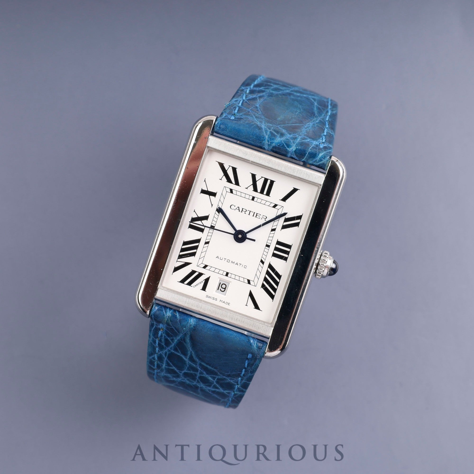 Cartier Tank Solo XL AT Cal.049 W5200027 SS Leather Silver Dial Warranty (2015) Complete Service