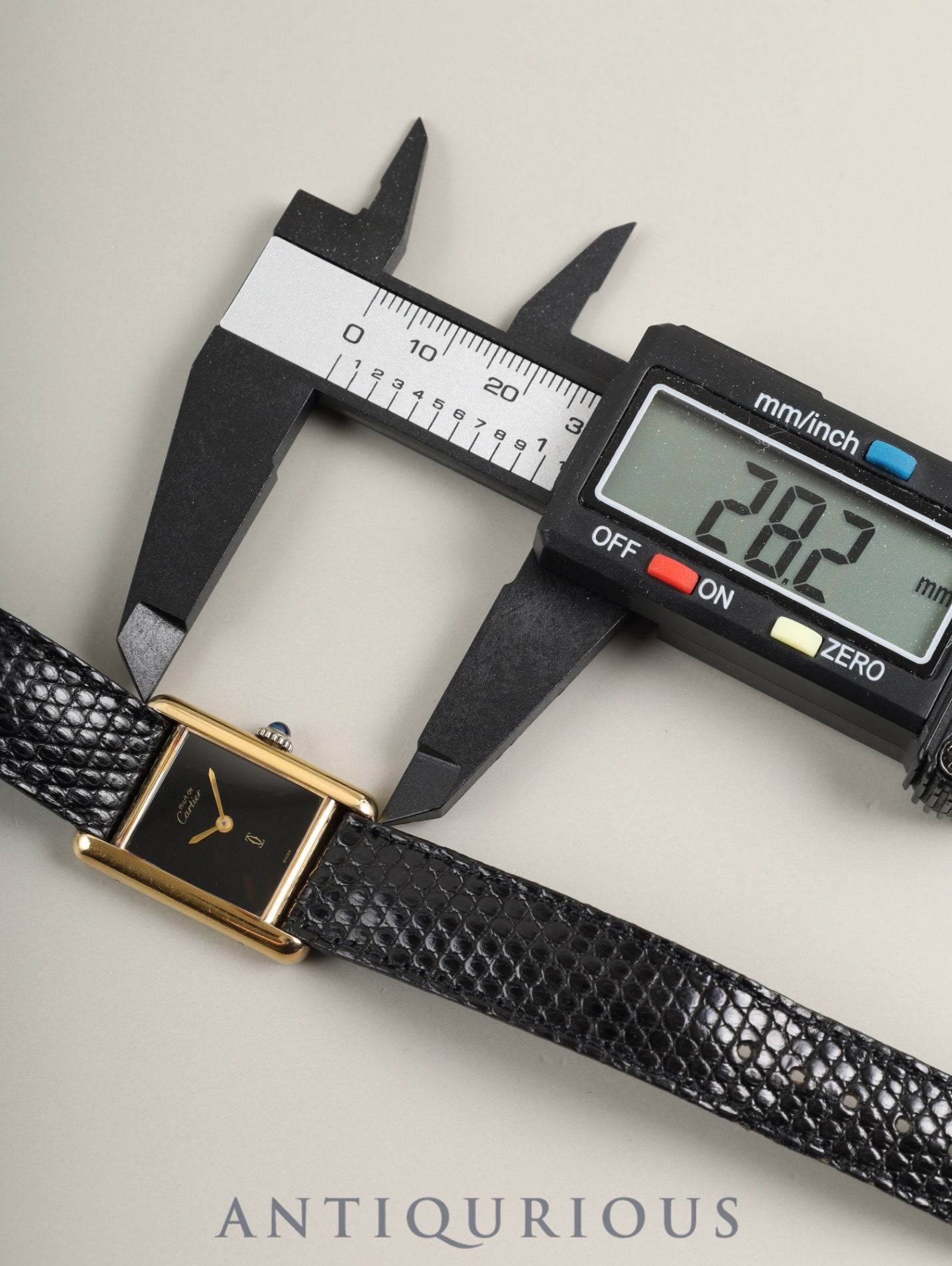 Cartier Must Tank SM Manual winding Cal.78-1 SV925 Genuine leather strap Genuine pin buckle (GP) Onyx dial (SWISS notation) Box Overhauled