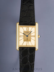 カルティエ マストタンク LM 6 81006 クォーツ Cal.81 SV925 革 純正尾錠（GP） アイボリークロワゾネ文字盤（SWISS表記） オーバーホール済み 新品仕上げ済み