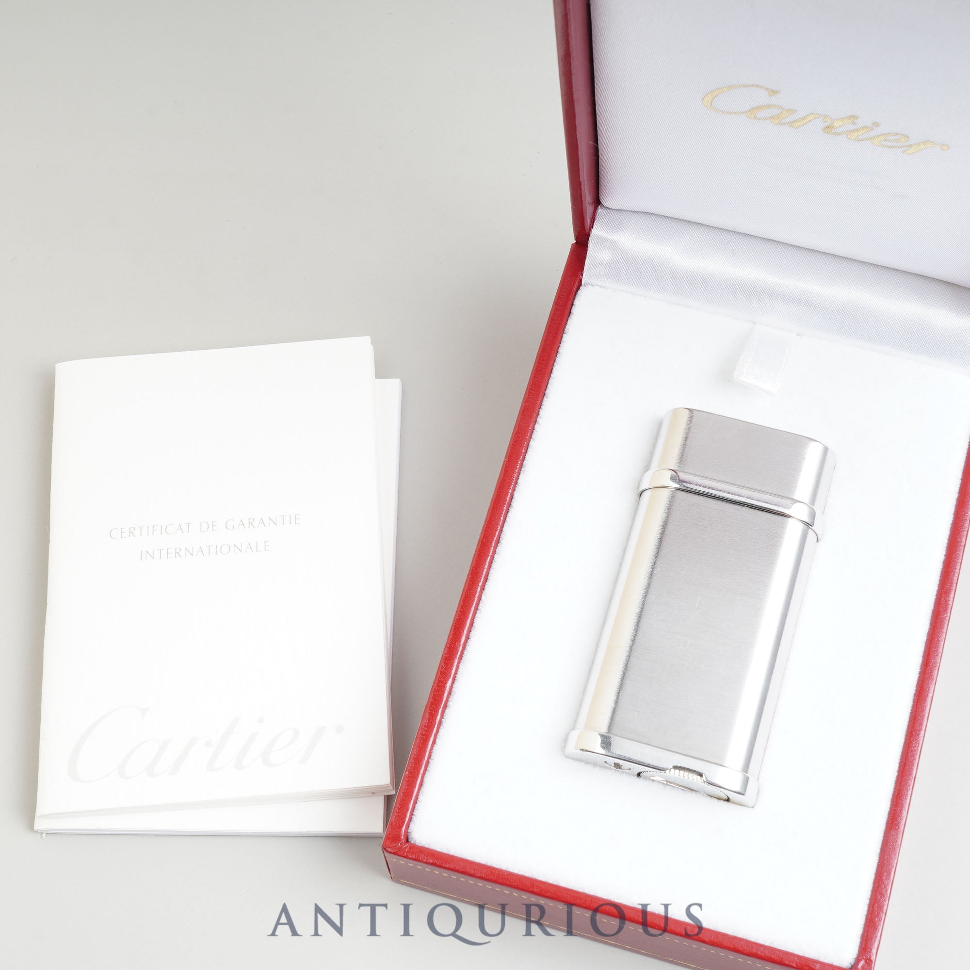 CARTIER Cartier Lighter Gaudron Hairline GP Box Warranty Card