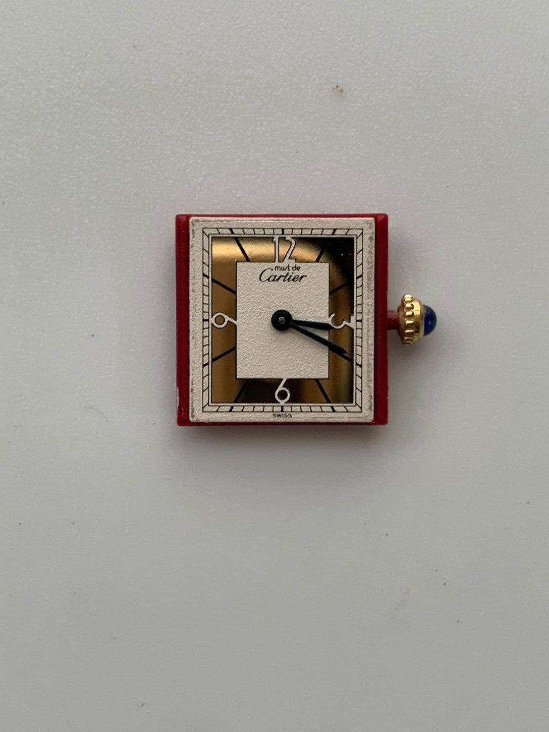 カルティエ マストタンク SM 限定500本 1615 クォーツ Cal.057 SV925 革 純正Dバックル（GP）ゴールドセクター文字盤（SWISS表記）オーバーホール済み 新品仕上げ済み