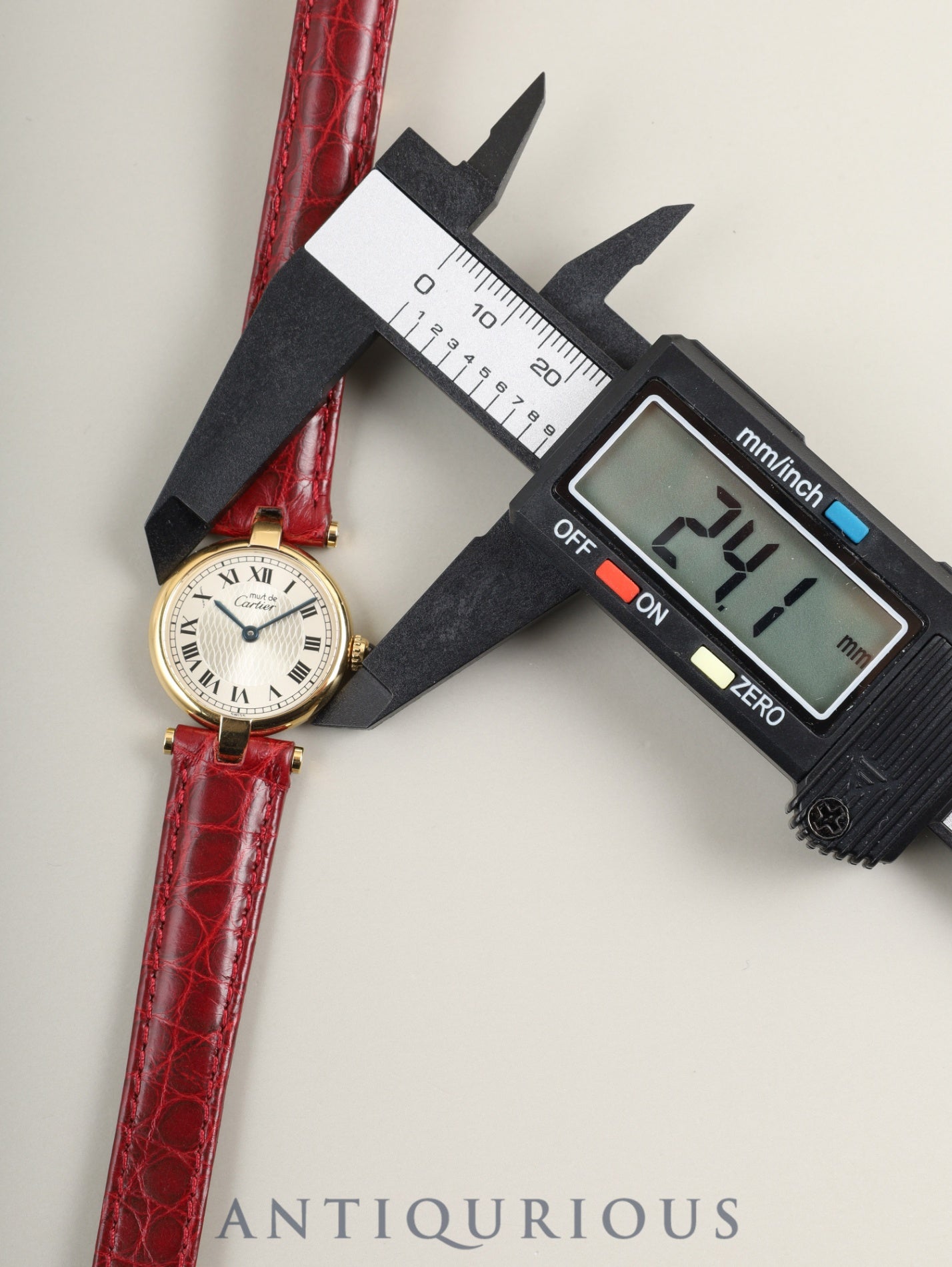 Cartier Must Vendôme VLC SM 150th Anniversary Model W1010395 Quartz Caliber 690 SV925 Leather Strap Genuine D-Clasp (GP) Silver Roman Dial Box Booklet Warranty Card Overhauled