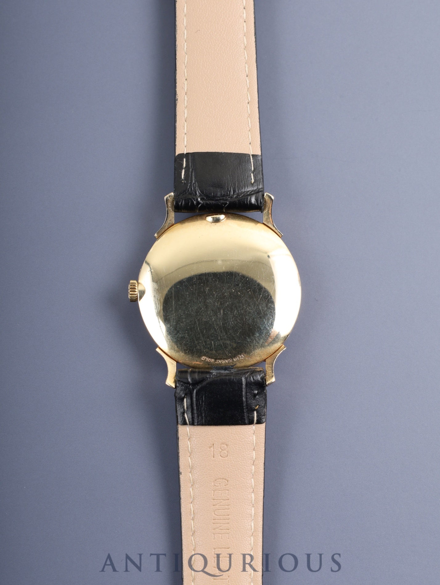 ロンジン ラウンドスモールセコンド 2033P 手巻き Cal.23Z K14YG 革 社外尾錠（GP） シルバー×ゴールド文字盤 オーバーホール済み