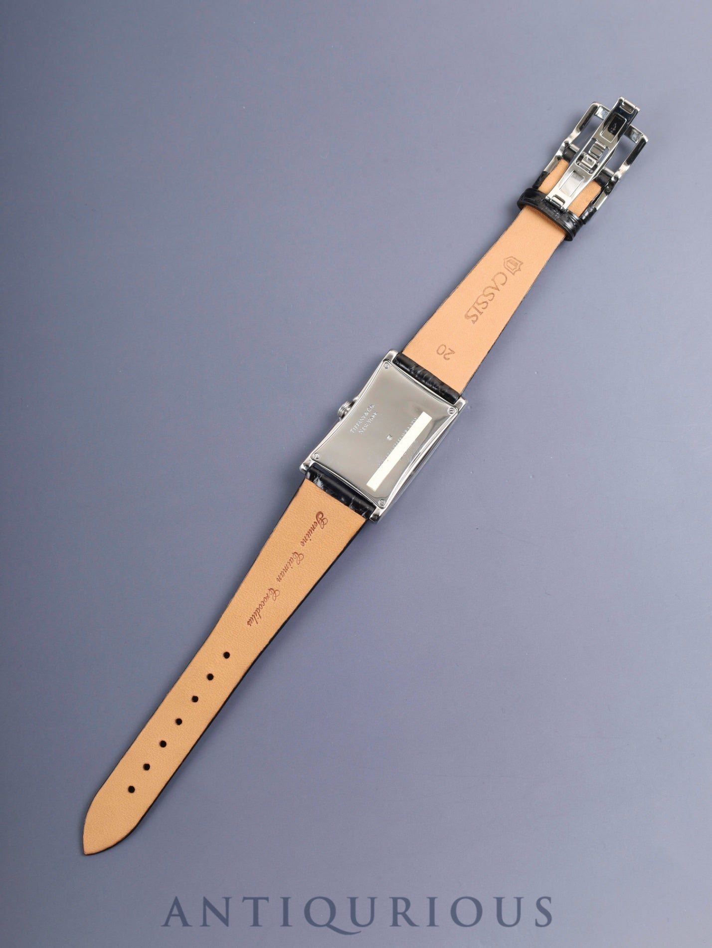 ティファニー イーストウエスト 36668636 クォーツ Cal.- SS 革 純正Dバックル（SS）シルバーアラビア文字盤 オーバーホール済み