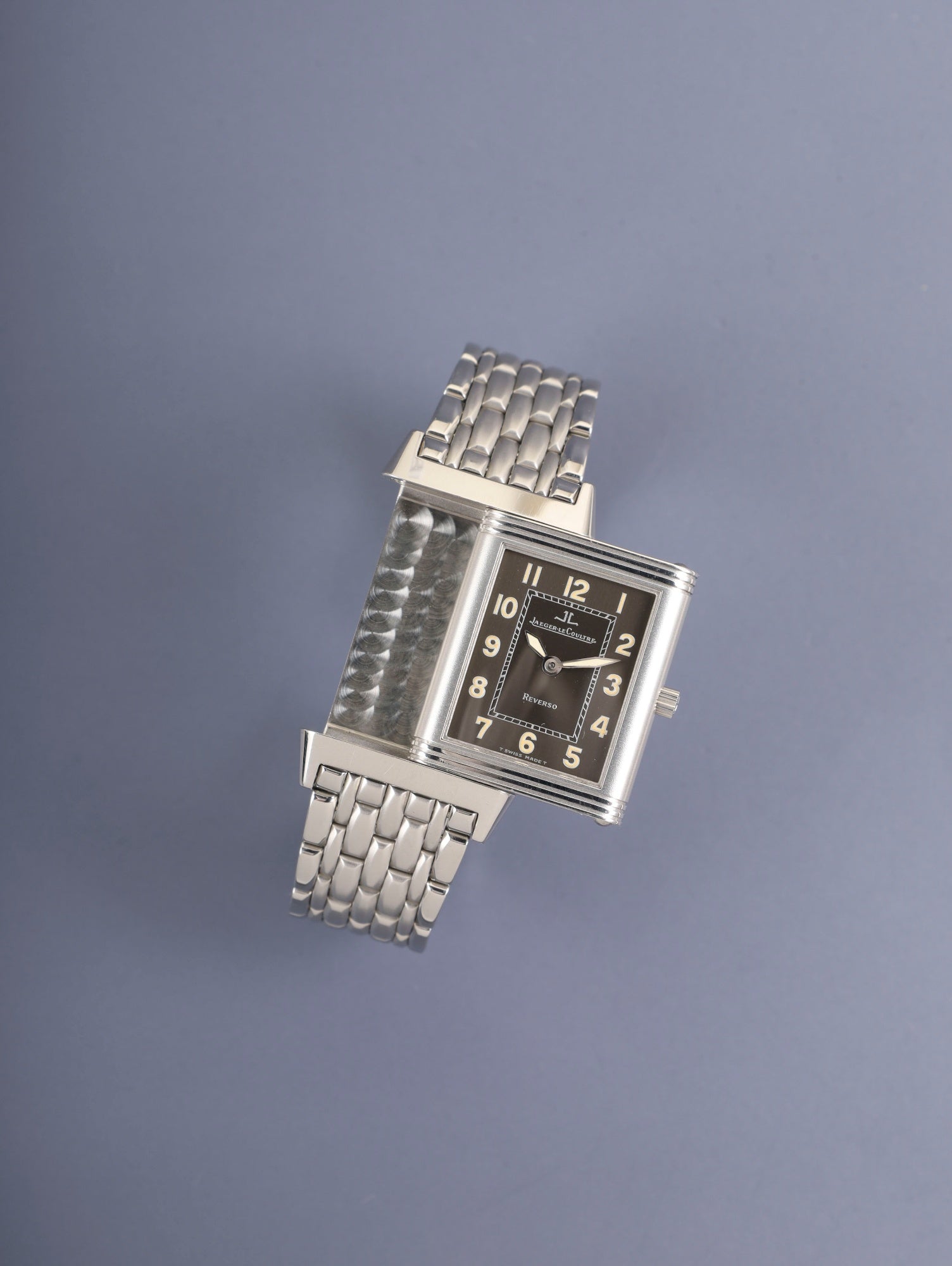 ジャガー・ルクルト レベルソ クラシック シャドウ 251.8.86 手巻き Cal.846-1 SS SS  グレーアラビア文字盤（T SWISS MADE T表記） 23×38mm 1990年代前半〜後半 オーバーホール済み
