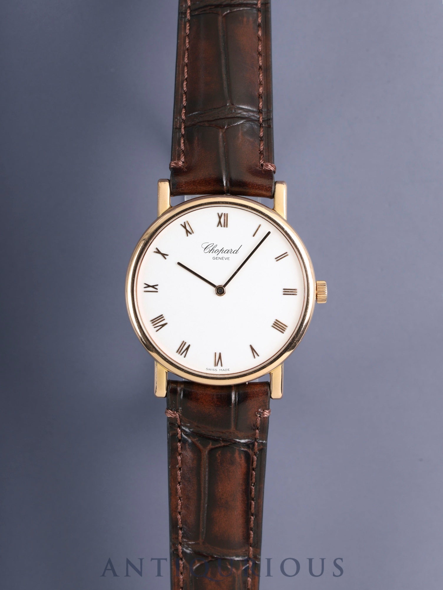 Chopard Classic 163154-5001 Manual Winding Cal.7001 (ETA) 750PG Leather Original Pin Buckle (GP) White Roman Dial Certificate (undated) Overhauled