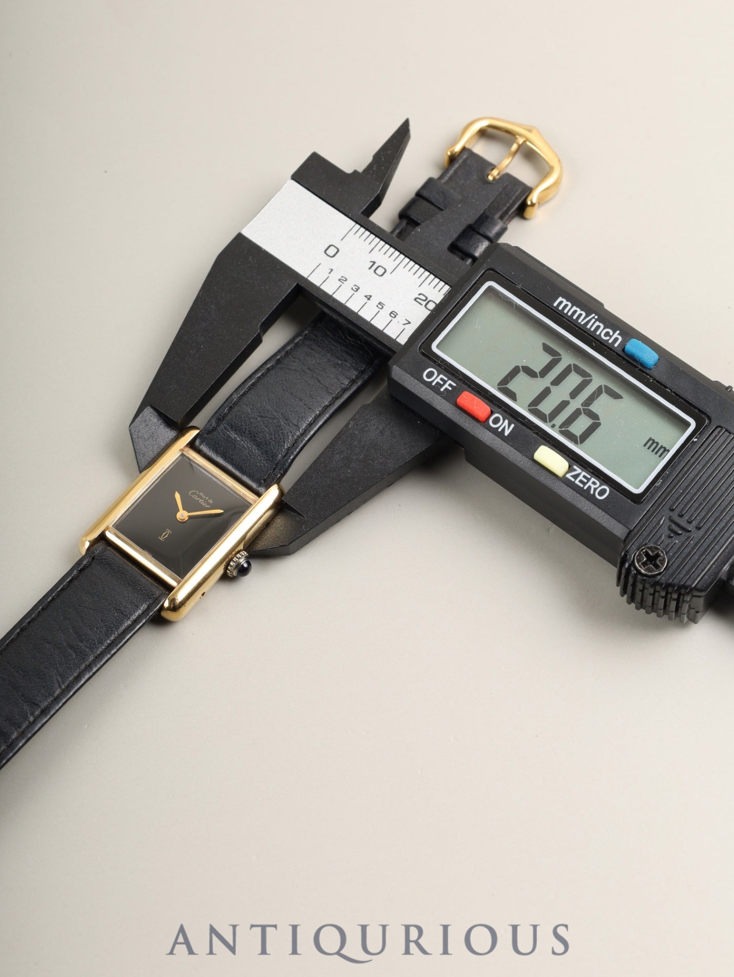 Cartier Must Tank SM Manual winding Cal.78-1 SV925 Original leather strap Original pin buckle (GP) Onyx dial (SWISS表記) Warranty (1982) Overhauled