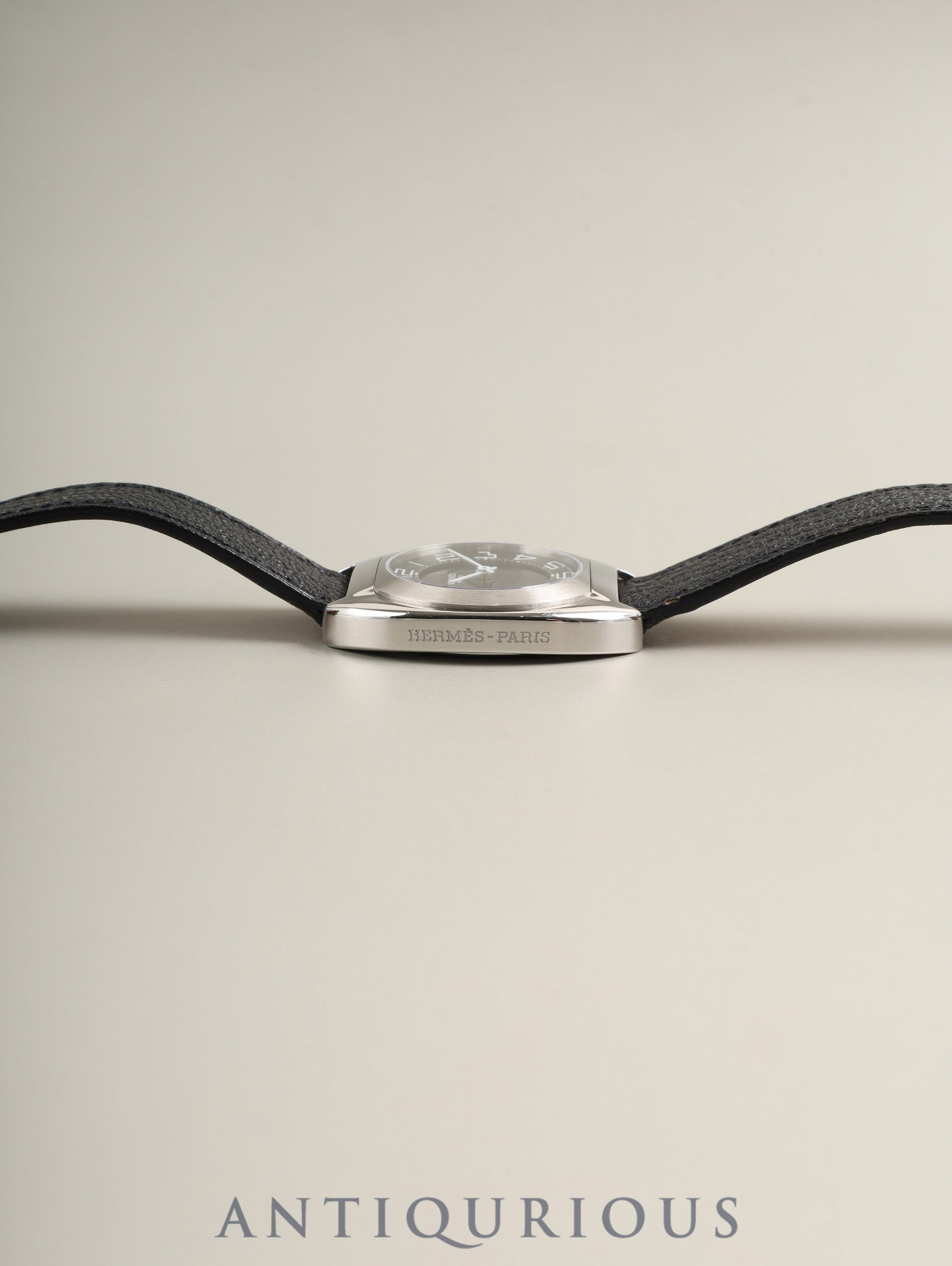 エルメス エスパス ES1.210 クォーツ Cal.989.431 SS 純正レザーベルト（□D刻印：2000年）純正バックル（SS）ブラック文字盤 箱 冊子 保証書（2000年） オーバーホール済み