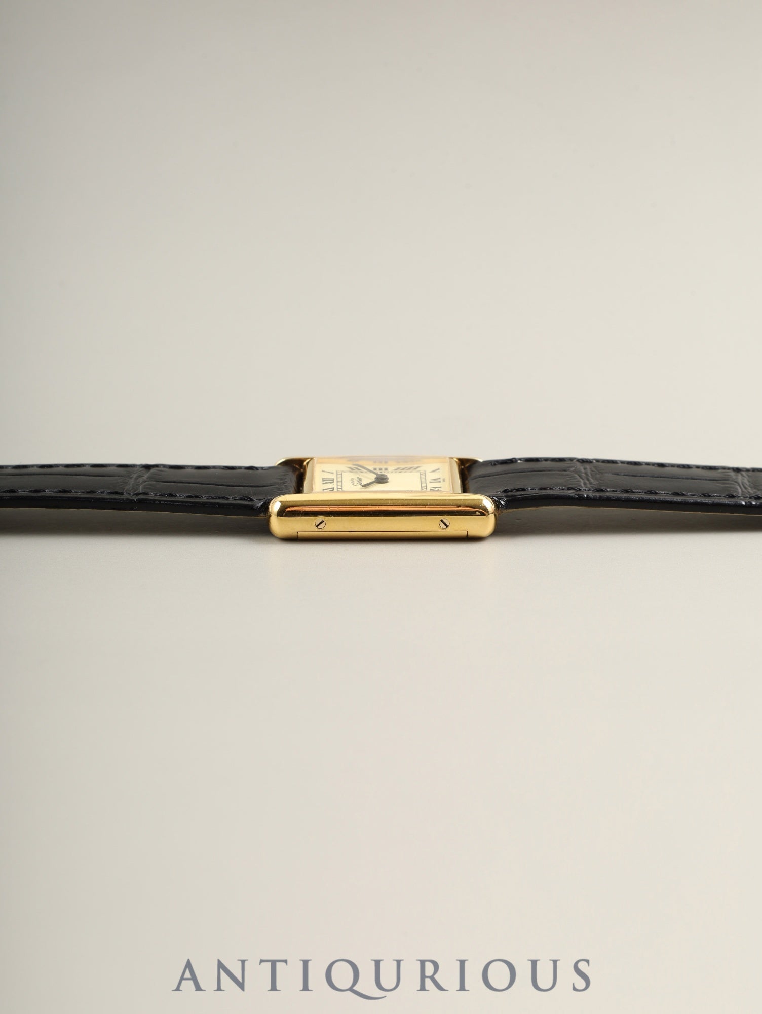 カルティエ マストタンク SM 手巻き Cal.78-1/ETA2512 SV925 純正尾錠（GP） アイボリーローマン文字盤（SWISS表記）オーバーホール済み