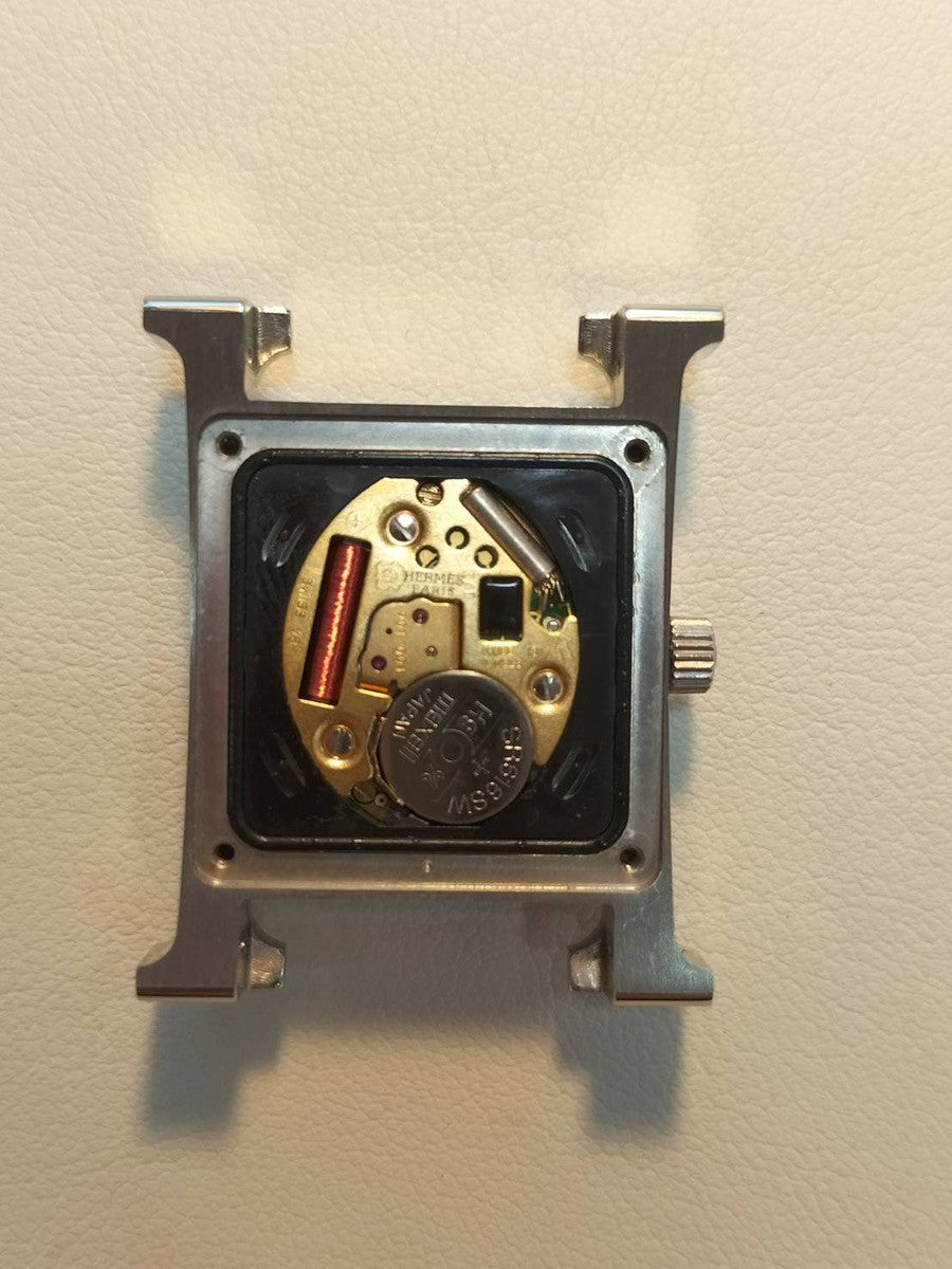 エルメス H WATCH Hウォッチ HH1.210 クォーツ Cal.901.001 SS 純正革ベルト（□H刻印：2004年）純正尾錠（SS）ホワイト文字盤 オーバーホール済み