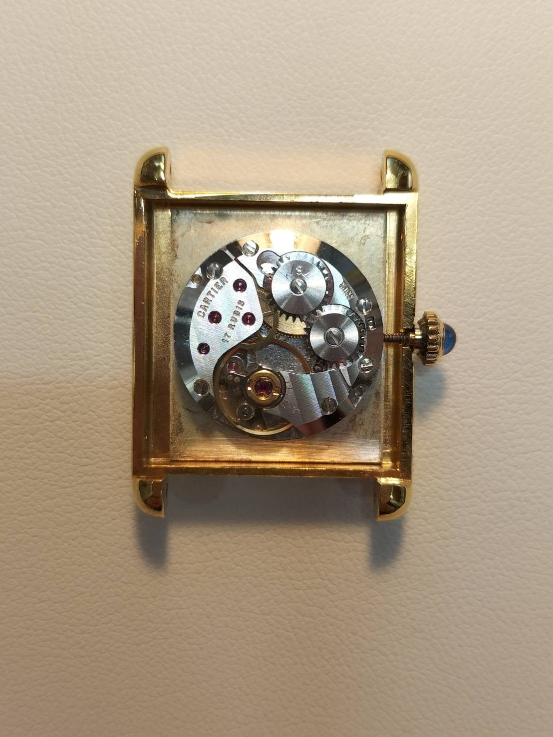 カルティエ マストタンク LM 手巻き Cal.78-1 SV925 革 純正ピンバックル（GP） アイボリーローマン文字盤（SWISS表記）オーバーホール済み