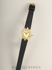 カルティエ マスト ヴァンドーム VLC SM 590004 クォーツ Cal.90 SV925 革 純正ピンバックル（GP）アイボリーローマン文字盤（SWISS表記） オーバーホール済み