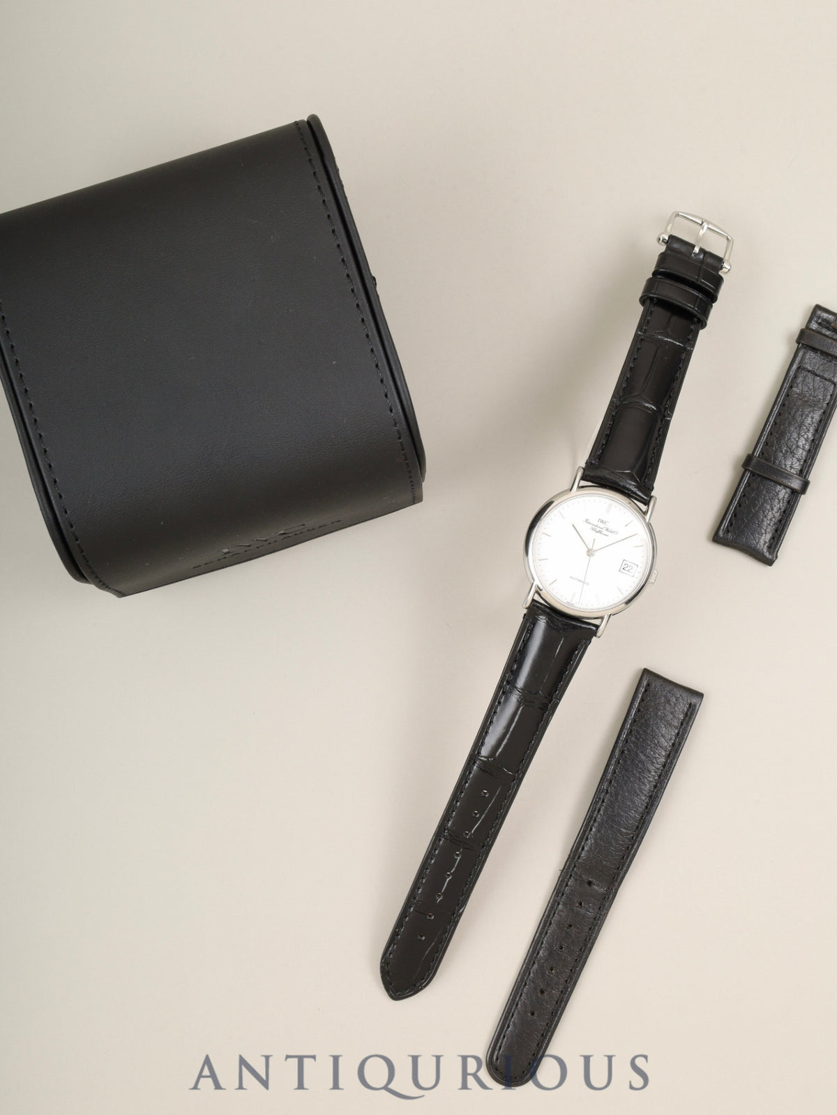 IWC ポートフィノ IW351324 自動巻き SS 革 純正ピンバックル（SS）ホワイト文字盤（SWISS表記）ケース 純正レザーベルト付き オーバーホール済み アイダブリュシー