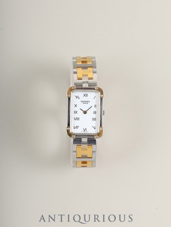 エルメス クロアジュール 54 10 75 クォーツ Cal.976.001 SS/GP  SS/GP ホワイト文字盤 オーバーホール済み