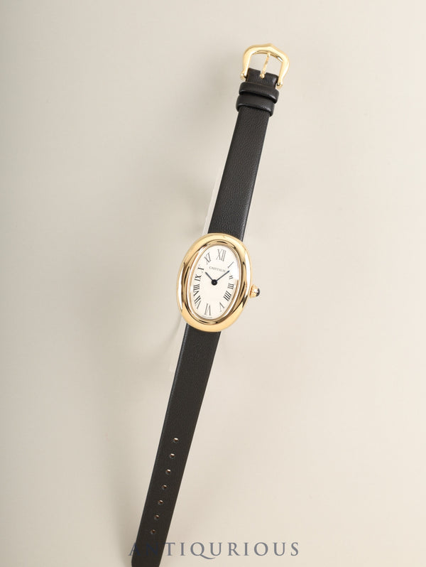 カルティエ ベニュワール SM WGBA0007 / 4194 クォーツ Cal.159 750YG 革 純正ピンバックル（750YG） アイボリーローマン文字盤 （SWISS MADE表記）  箱（枕：旧型） 冊子 保証書（2022年）オーバーホール済み
