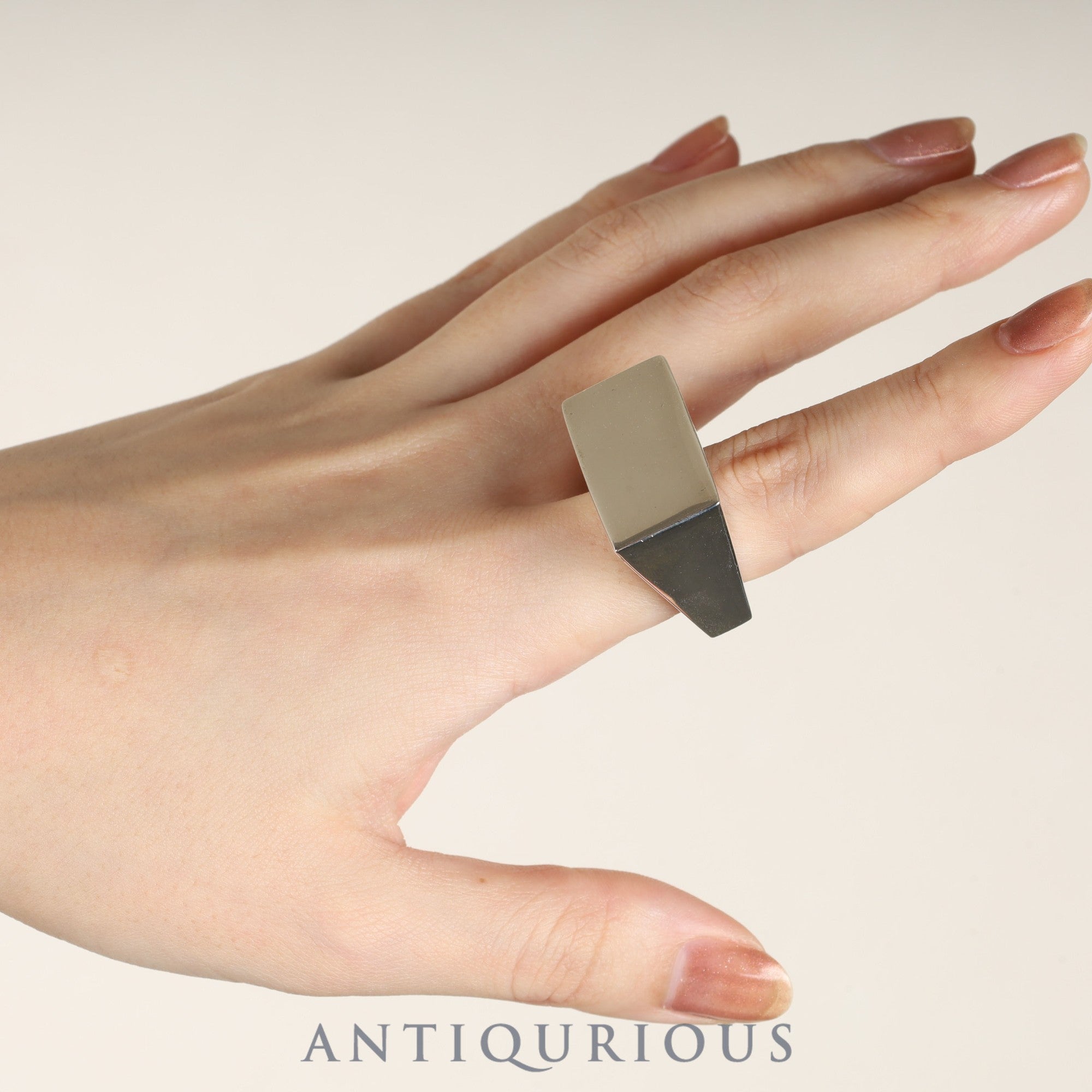 ティファニー リング レクタングルブロック スターリングシルバー 約13号