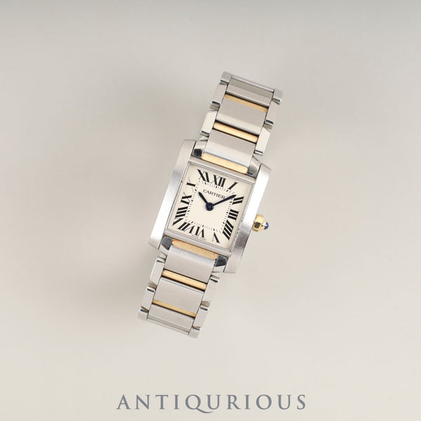 カルティエ タンクフランセーズ SM W51007Q4/3217 クォーツ Cal.057 SS/YG SS/YG アイボリーローマン文字盤 箱 保証書（2020年）オーバーホール済み