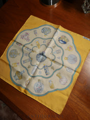 Hermès Carre 45 Scarf, Perfume Bottle, 100% Silk, Tag
