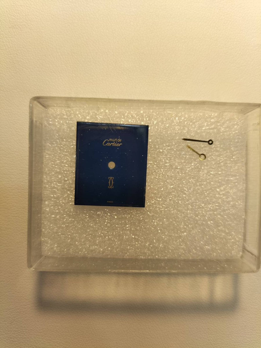 カルティエ マストタンク LM 手巻き Cal.78-1 SV925 革 純正尾錠（GP） ラピスラズリ文字盤（SWISS表記） オーバーホール済み 新品仕上げ済み