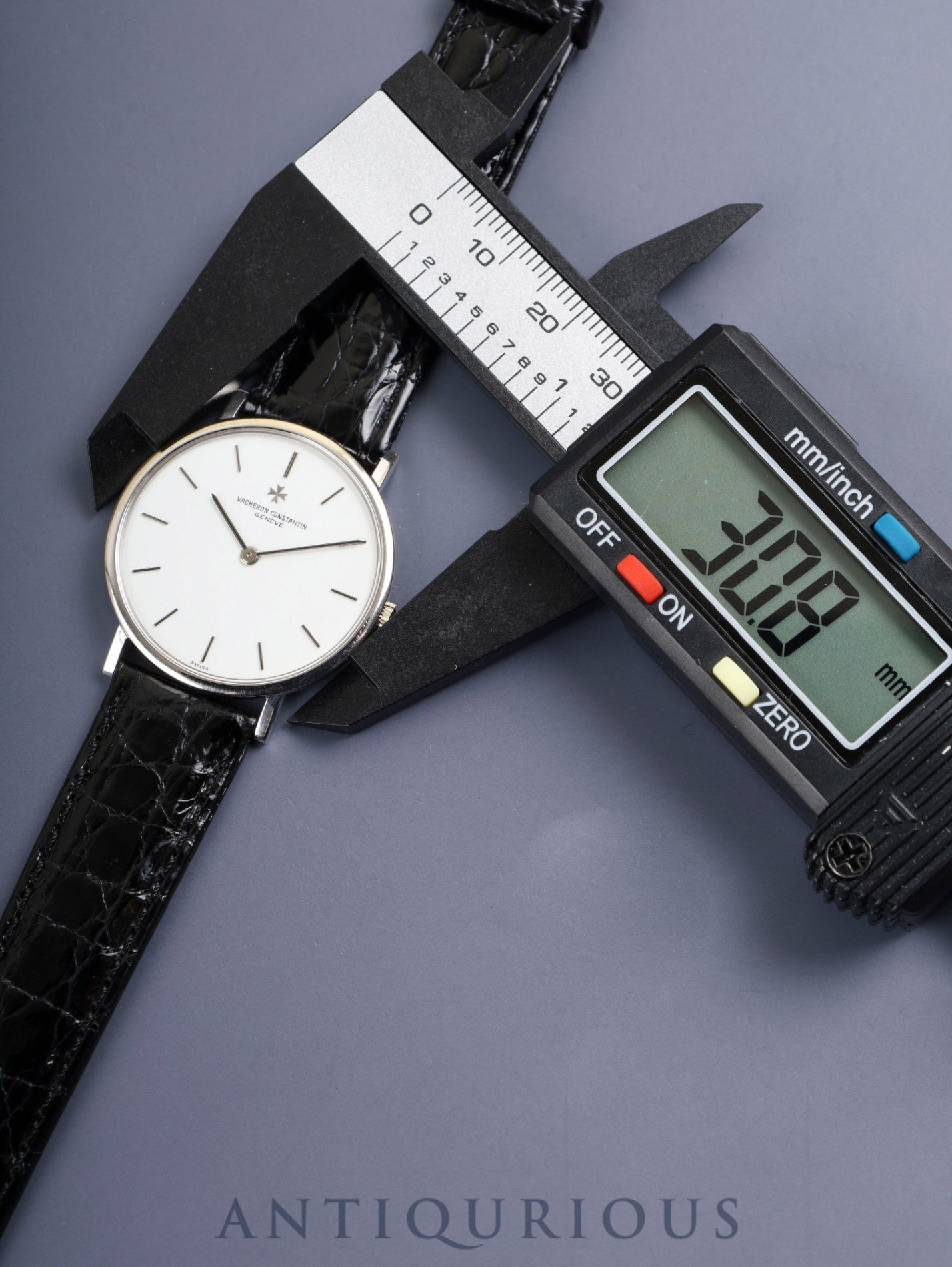 Vacheron Constantin Essential 33051 / 000G Manual Winding Cal.1003/2 750WG Leather Watch with Genuine Pin Buckle (750WG) White Dial Box Overhauled