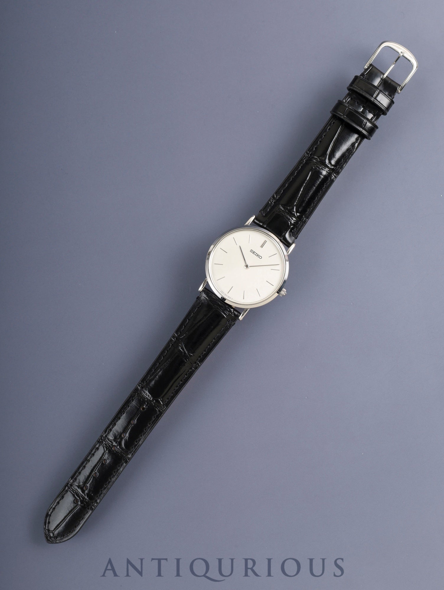 Seiko Mechanical 6810-8000/SCVL001 Hand-wound Cal.6810A SS Leather Original Pin Buckle (SS) Silver Dial 33mm Overhauled