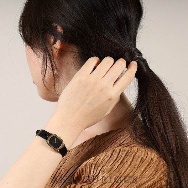 Vacheron Constantin Rectangular 15035 Manual winding Cal.1052 750 Leather Genuine buckle (750) Black dial Tag Booklet Warranty (1982) Genuine leather strap Overhauled