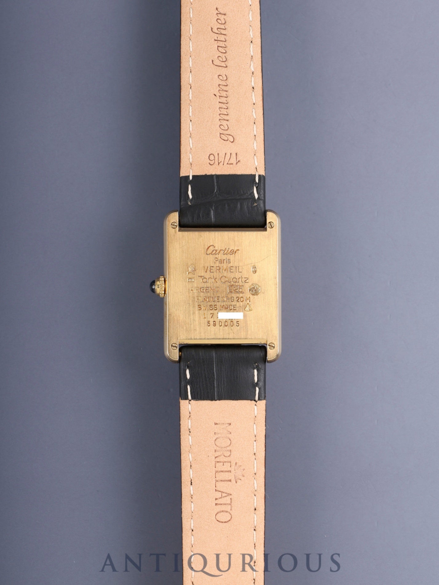 カルティエ マストタンク LM W1002653 / 590005 クォーツ Cal.90 SV925 革 純正尾錠（GP）ストレートローマン文字盤（SWISS表記）オーバーホール済み