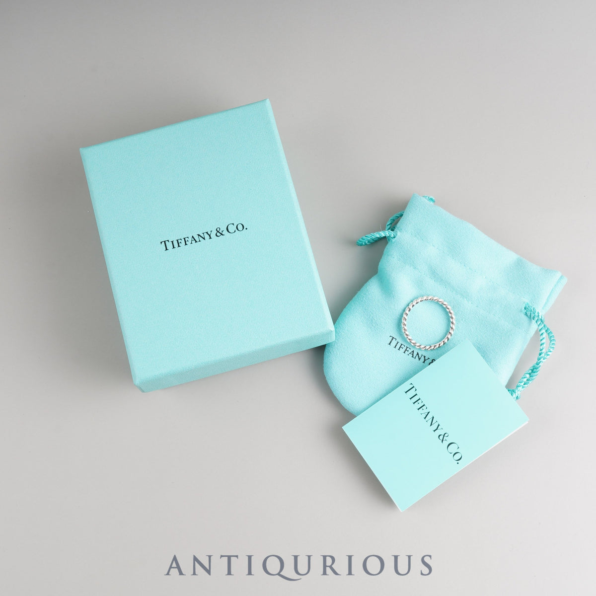 TIFFANY ナロー ツイスト リング 指輪 15号 スターリングシルバー 