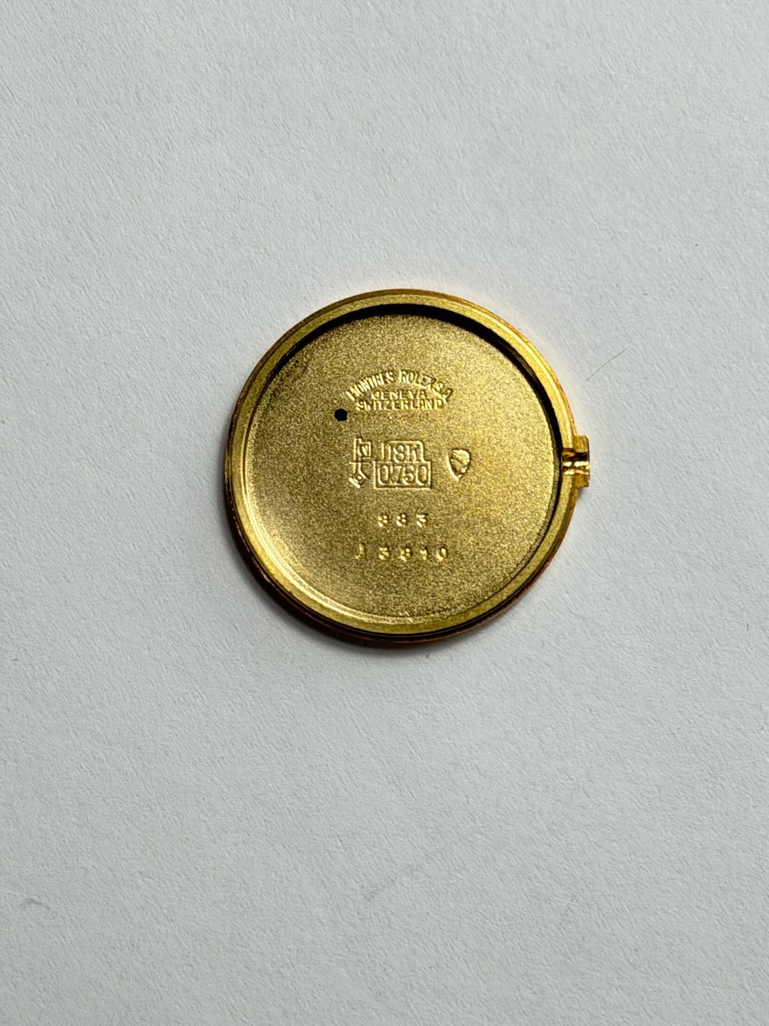 ロレックス チェリーニ 3810 手巻き Cal.1600 750YG 革 純正ピンバックル（GP）ホワイトローマン 26番（1968年）純正レザーベルト付き オーバーホール済み