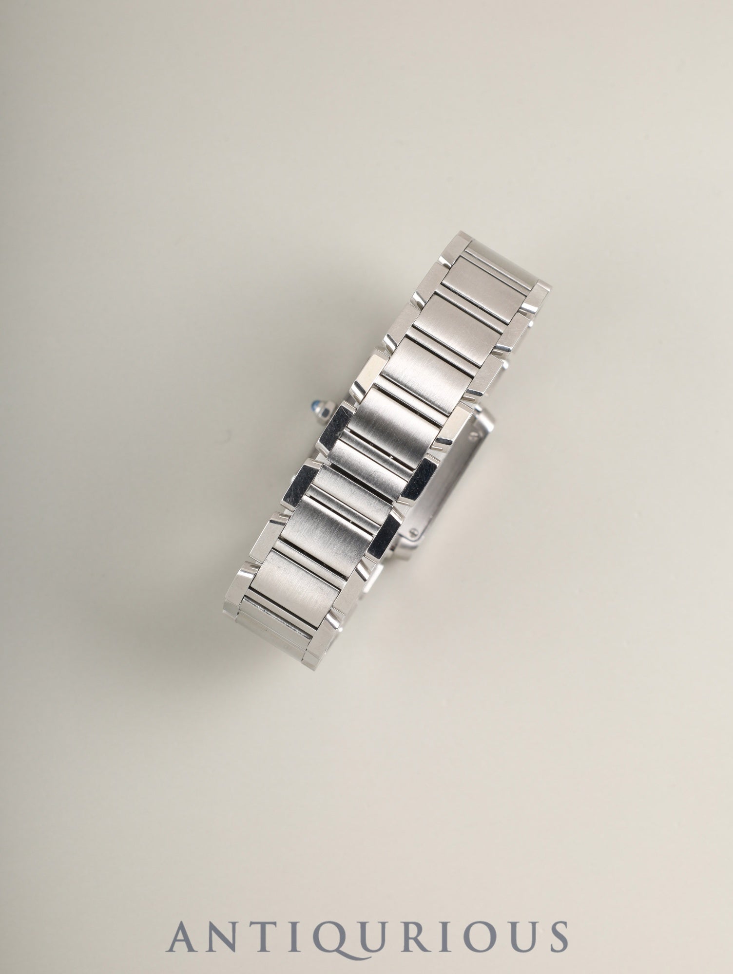 カルティエ タンクフランセーズ SM W51026Q3 / 2384 クォーツ Cal.057 SS SS ブラック文字盤（アジア限定） オーバーホール済み