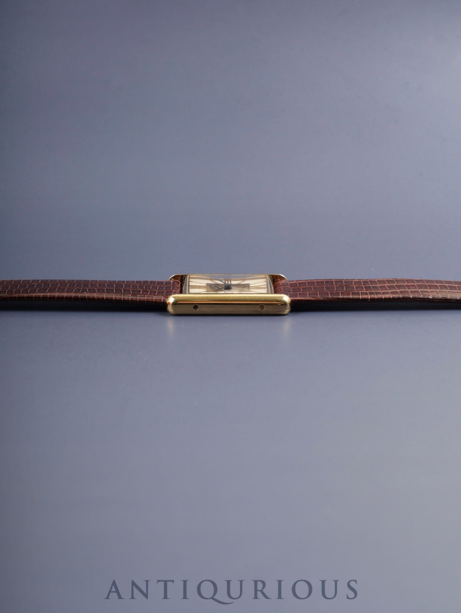 カルティエ マストタンク LM 6 81006 クォーツ 925 革 純正尾錠（GP）クロワゾネ文字盤 箱 カルティエブティックにてコンプリートサービス済み