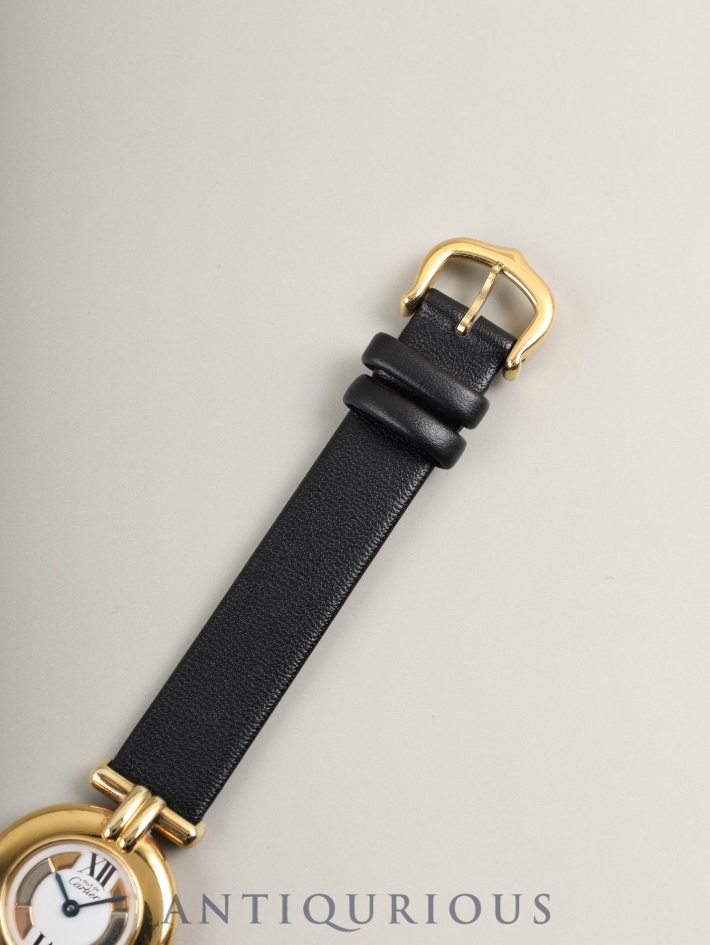 Cartier Must Colisee W1006654 / 590002 Quartz Caliber 90 SV925 Leather Genuine Pin Buckle (GP) Side Trinity Dial Box Booklet Warranty (1994) Overhauled